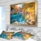 Designart - Turquoise Water and Sunny Beams - Landscape Photography Framed Canvas Print